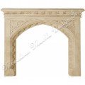 limestone Gothic mantel