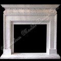 white marble fireplace mantel